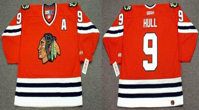 2019 Men Chicago Blackhawks 9 Hull red style 2 CCM NHL jerseys